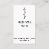 Asclepius [医学の記号]の棒 名刺 (正面)