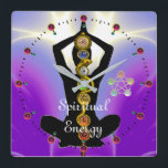 ASCLEPIUS 7のチャクラの棒、ヨガのはす姿勢の紫色 スクエア壁時計<br><div class="desc">古代ギリシャ人の占星術のエレガントで、芸術的で、多彩な記号、薬治療: Asklepianの編まれた金ヘビ、7 Chackrasとして光沢がある宝石、5つの要素: 鮮やかなライトの火、木、地球、水、金属およびフラクタルは紫色、青い、ピンクのバイオレット、白い色で振ります。 伝統的なインディアン、日本語および中国のな薬のカイロプラクティック、風水、禅、武道のためのクールなデザイン。単語のチャクラは車輪かディスクのためにSanskrit、脊柱から分岐する神経の神経節に対応する、また意識の州、生命の進化のステージ、原型的な要素、体機能、色、音、および大いに、大いにもっと示します体の7つの基本的なつぼの1つを。 ともにそれらは強健さのための深遠な方式および変形のためのテンプレートを形作ります。</div>