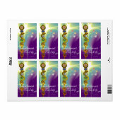 ASCLEPIUS 7のチャクラの棒、ヨガ、精神的なエネルギー ラベル (フルシート)