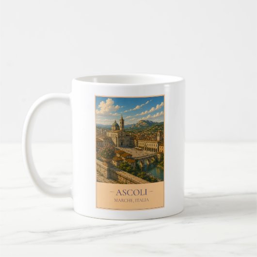 Ascoli, Italy – Vintage Travel Mug コーヒーマグカップ (左)