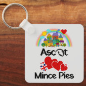 Ascot, Berkshire UK Loves Mince Pies キーホルダー (正面)