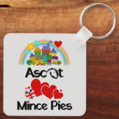 Ascot, Berkshire UK Loves Mince Pies キーホルダー (裏面)