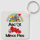 Ascot, Berkshire UK Loves Mince Pies キーホルダー (裏面)