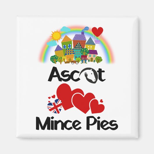Ascot, Berkshire UK Loves Mince Pies マグネット (正面)