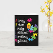 Asdのカラフル自閉症啓発デザイン カード (黄色い花)