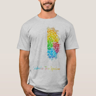 ASD ADHDレインボーブル Tシャツ