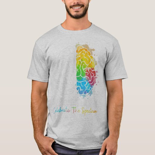 ASD ADHDレインボーブル Tシャツ (正面)