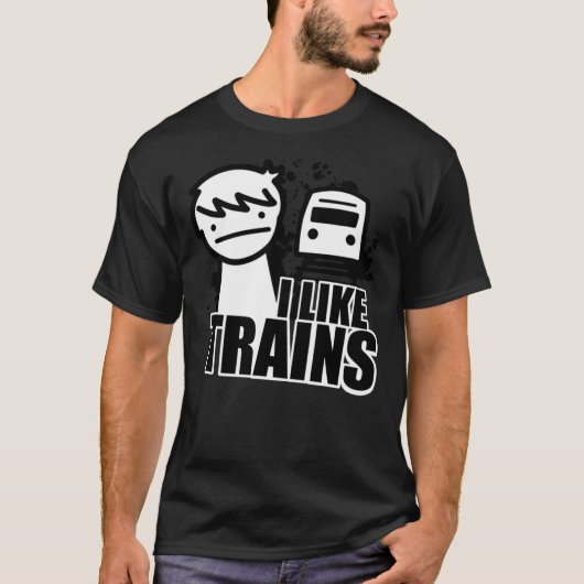 ASDF T-Shirt I Like Trains  Essential T-Shirt Tシャツ (正面)