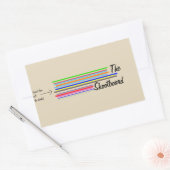 asdfsdf 長方形シール (封筒)