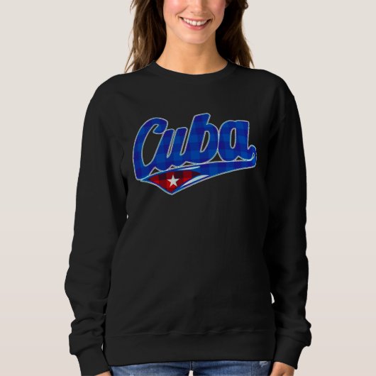Asere Que Bola Cuban Havana Cuba Cuban Flag  Baseb スウェットシャツ (正面)