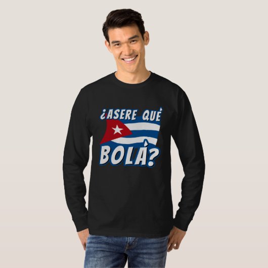 Asere Que Bola Cuban Havana Cuba Cuban Flag  Baseb Tシャツ (正面フル)