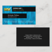 ASESOR EN BOLSA VALORES INVERSIÓN ELEGANTE AZUL 名刺 (正面/裏面)