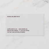 Asesor inmobiliario - Profesional elegante blanco 名刺 (裏面)