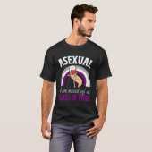 Asexual And In Need Of A Glass Of Wine Asexual Pri Tシャツ (正面フル)