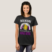 Asexual And In Need Of A Huge Beer Asexual Pride R Tシャツ (正面フル)