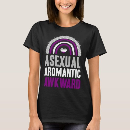 Asexual Aromantic Awkward Asexual Pride Bohemian R Tシャツ (正面)