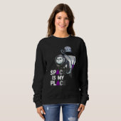 Asexual Astronaut Cat Retro Space Is My Place Ace スウェットシャツ (正面フル)