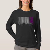 Asexual Barcode Pride You Belong Ally Cute Ace Aes Tシャツ (正面)
