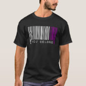 Asexual Barcode Pride You Belong Ally Cute Ace Aes Tシャツ (正面)