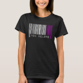 Asexual Barcode Pride You Belong Ally Cute Ace Aes Tシャツ (正面)