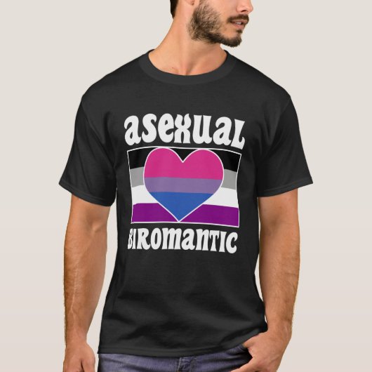 Asexual Biromantic Pride Flag Cute  Ace Aesthetic Tシャツ (正面)
