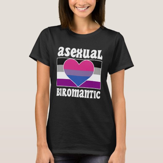 Asexual Biromantic Pride Flag Cute  Ace Aesthetic Tシャツ (正面)