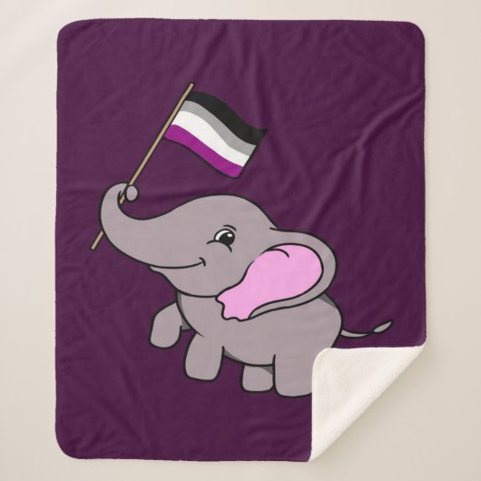 Asexual Elephant Design シェルパブランケット (正面)