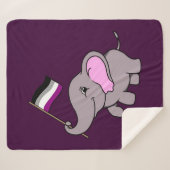 Asexual Elephant Design シェルパブランケット (正面(横))