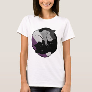 Asexual Eternal Yin Yang Cat Tシャツ