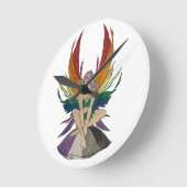 Asexual Faerie ラウンド壁時計 (傾斜)