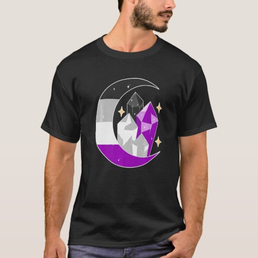 Asexual Flag Cresent Moon Diamond Asexual Pride Lg Tシャツ (正面)
