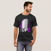Asexual Flag Nope Speeping Bear Ace Asexual LGBQA Tシャツ (正面フル)