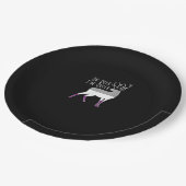 Asexual Flag Oh Deer Queer Pride Funny LGBT Design ペーパープレート (アングル)