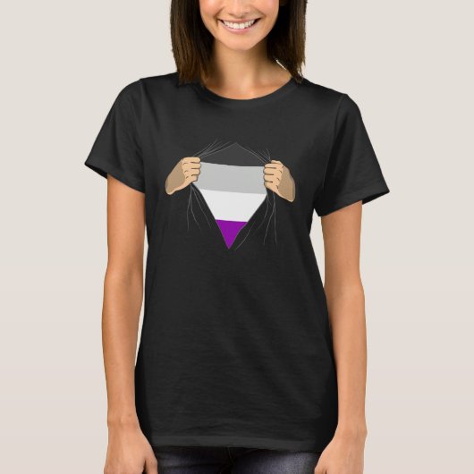 Asexual Flag Tシャツ (正面)