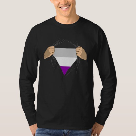 Asexual Flag Tシャツ (正面)