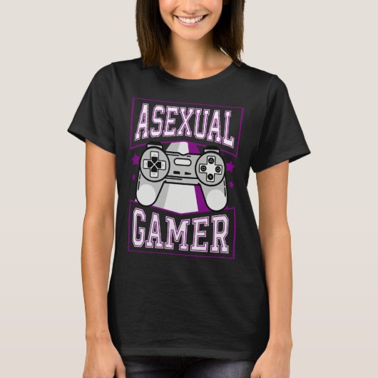 Asexual Gamer Video Games  Cute Trendy Ace Pride S Tシャツ (正面)