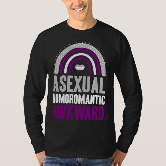 Asexual Homoromantic Awkward Asexual Pride Bohemia Tシャツ (正面)