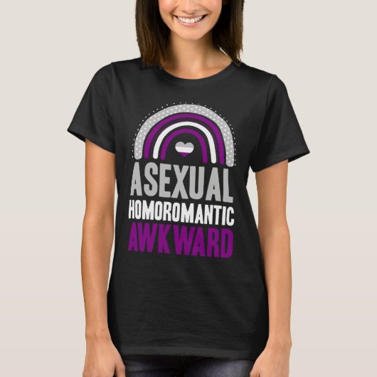 Asexual Homoromantic Awkward Asexual Pride Bohemia Tシャツ (正面)