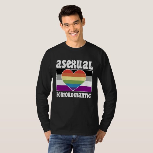 Asexual Homoromantic Pride Flag Cute  Ace Aestheti Tシャツ (正面フル)