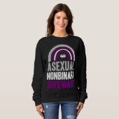 Asexual Nonbinary Awkward Asexual Pride Bohemian R スウェットシャツ (正面フル)