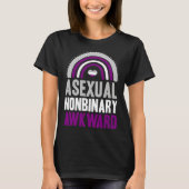 Asexual Nonbinary Awkward Asexual Pride Bohemian R Tシャツ (正面)