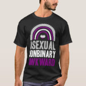 Asexual Nonbinary Awkward Asexual Pride Bohemian R Tシャツ (正面)