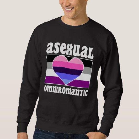 Asexual Omniromantic Pride Flag Cute  Ace Aestheti スウェットシャツ (正面)