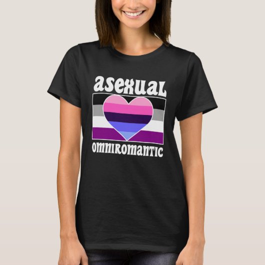 Asexual Omniromantic Pride Flag Cute  Ace Aestheti Tシャツ (正面)