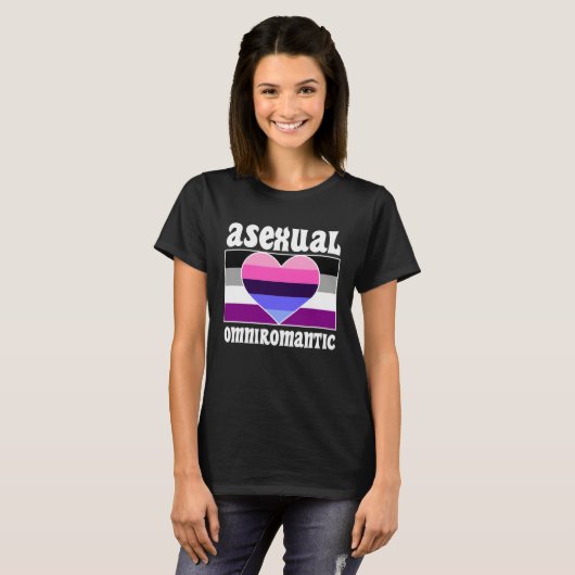 Asexual Omniromantic Pride Flag Cute  Ace Aestheti Tシャツ (正面フル)