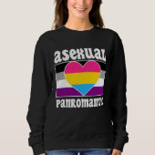 Asexual Panromantic Pride Flag Cute  Ace Aesthetic スウェットシャツ (正面)