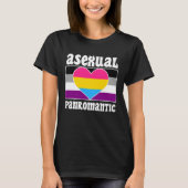 Asexual Panromantic Pride Flag Cute  Ace Aesthetic Tシャツ (正面)
