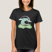Asexual Pride Ace Flag Cute Frog Mushroom Subtle L Tシャツ (正面)