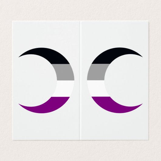 Asexual Pride Crescent Moons Greeting Card 名刺 (外部フラット)
