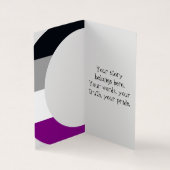 Asexual Pride Crescent Moons Greeting Card 名刺 (内部)